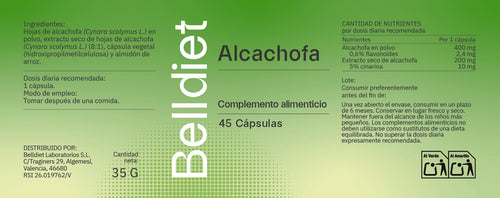 ALCACHOFA 45 CAPS VEGETALES Alta concentración