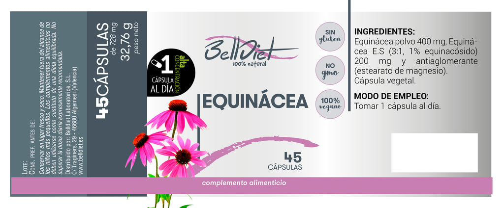 ECHINACEA 45 CAPS VEGETALES Alta concentración