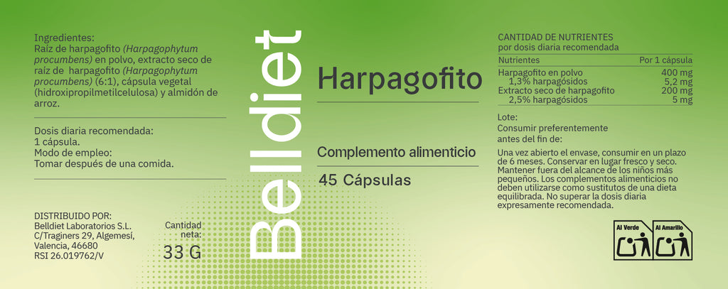 HARPAGOFITO 45 CAPS VEGETALES Alta concentración