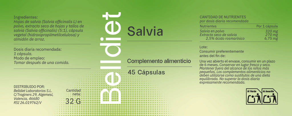 SALVIA 45 CAPS VEGETALES Alta concentración