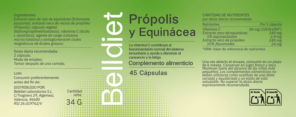 PROPOLIS + ECHINACEA 45 CAPS VEGETA Alta concentración