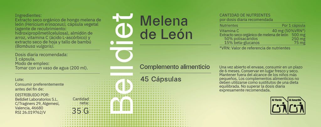 MELENA DE LEON 45 CAPS VEGETALES