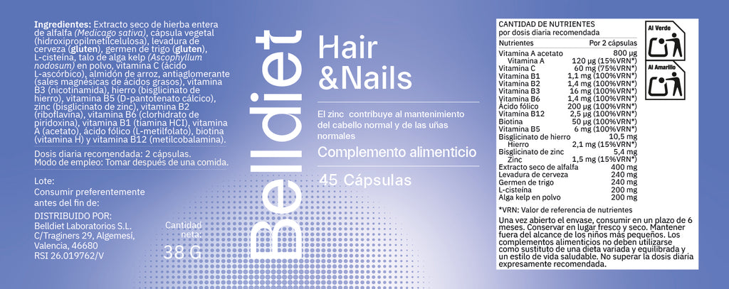 HAIR  8.0 45 CAPS VEGETALES