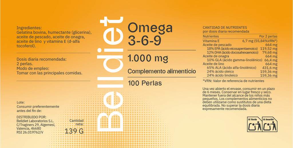 OMEGA 3-6-9 100 PERLAS 1000 MG