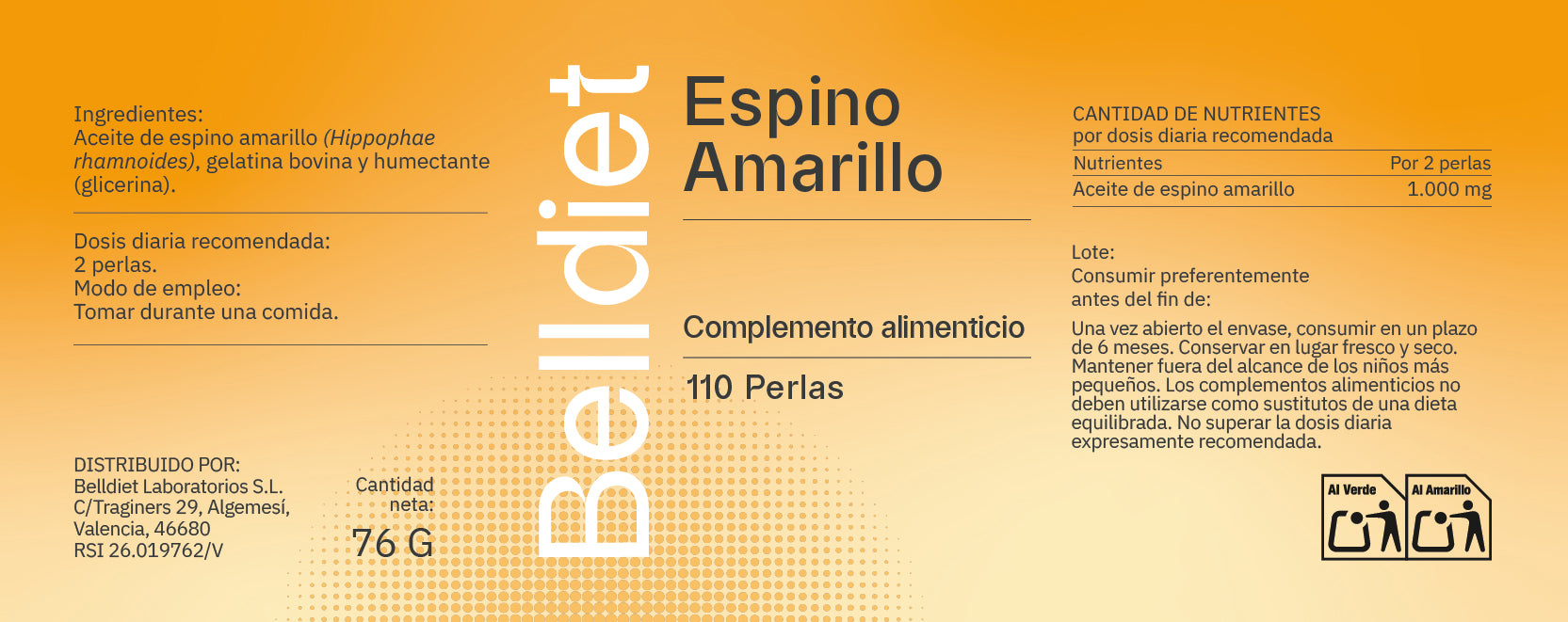 OMEGA 7 ESPINO AMARILLO 110 PERLAS