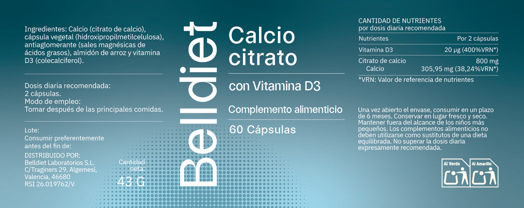 CITRATO CALCIO 60 CAPS VEGETALES