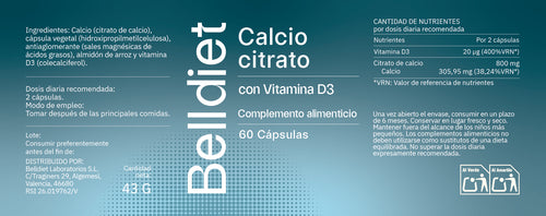 CITRATO CALCIO 60 CAPS VEGETALES