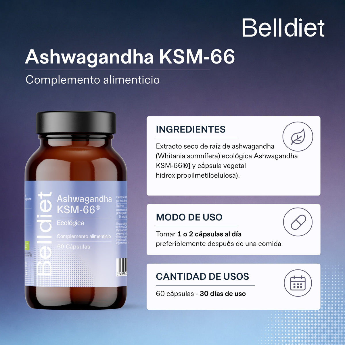 ASHWAGANDHA KSM-66 60 CAPS - 4