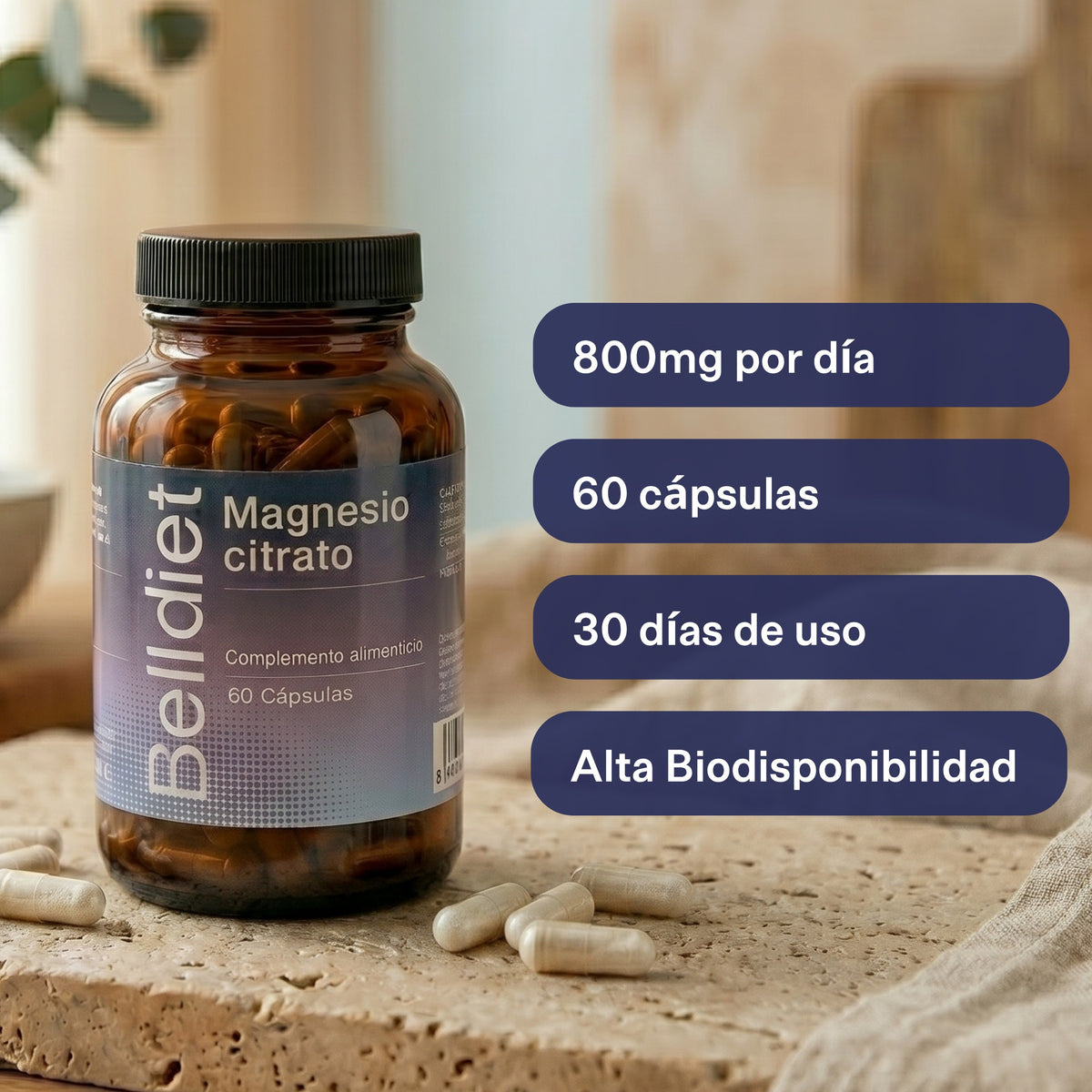 CITRATO MAGNESIO 60 CAPS VEGETALES - 2