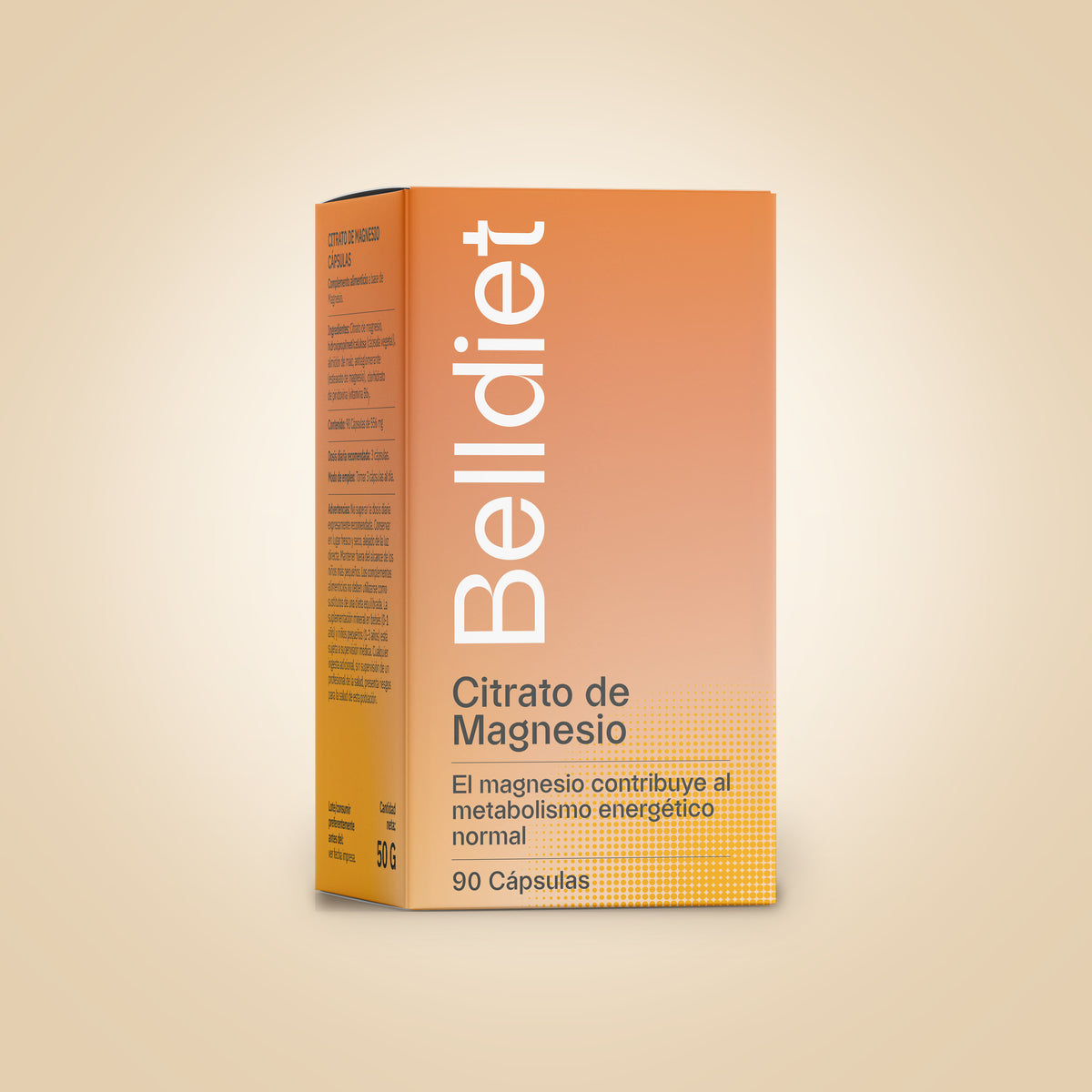 Caja de Belldiet Citrato de Magnesio, 90 cápsulas