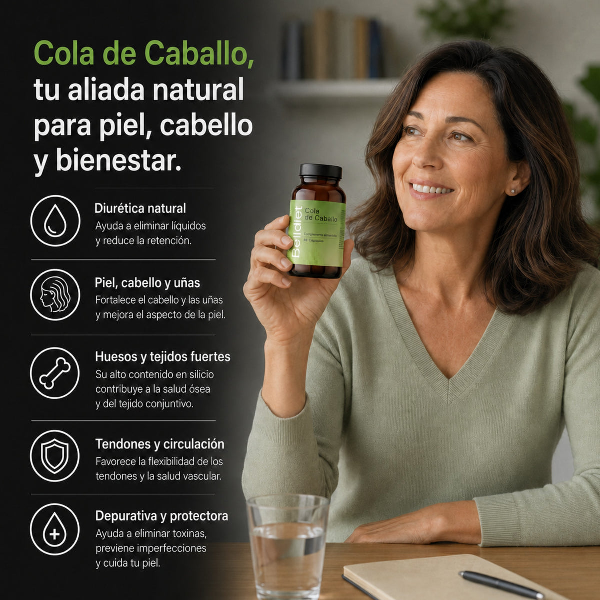 COLA DE CABALLO 45 CAPS VEGETALES Alta concentración - 3