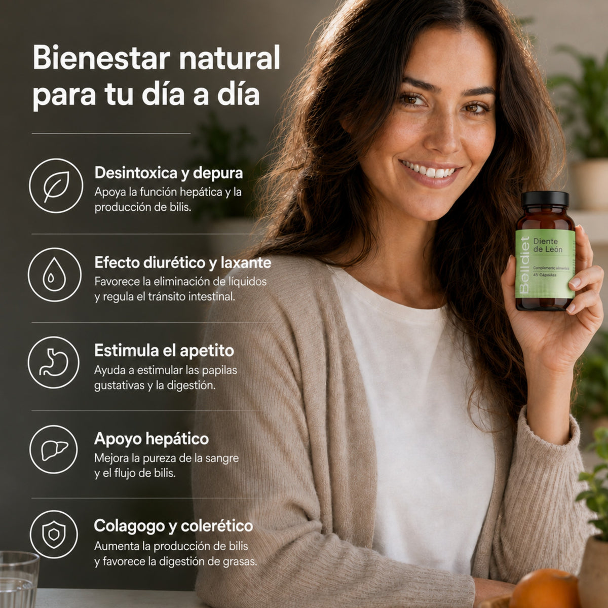 DIENTE DE LEON 45 CAPS VEGETALES Alta concentración - 3