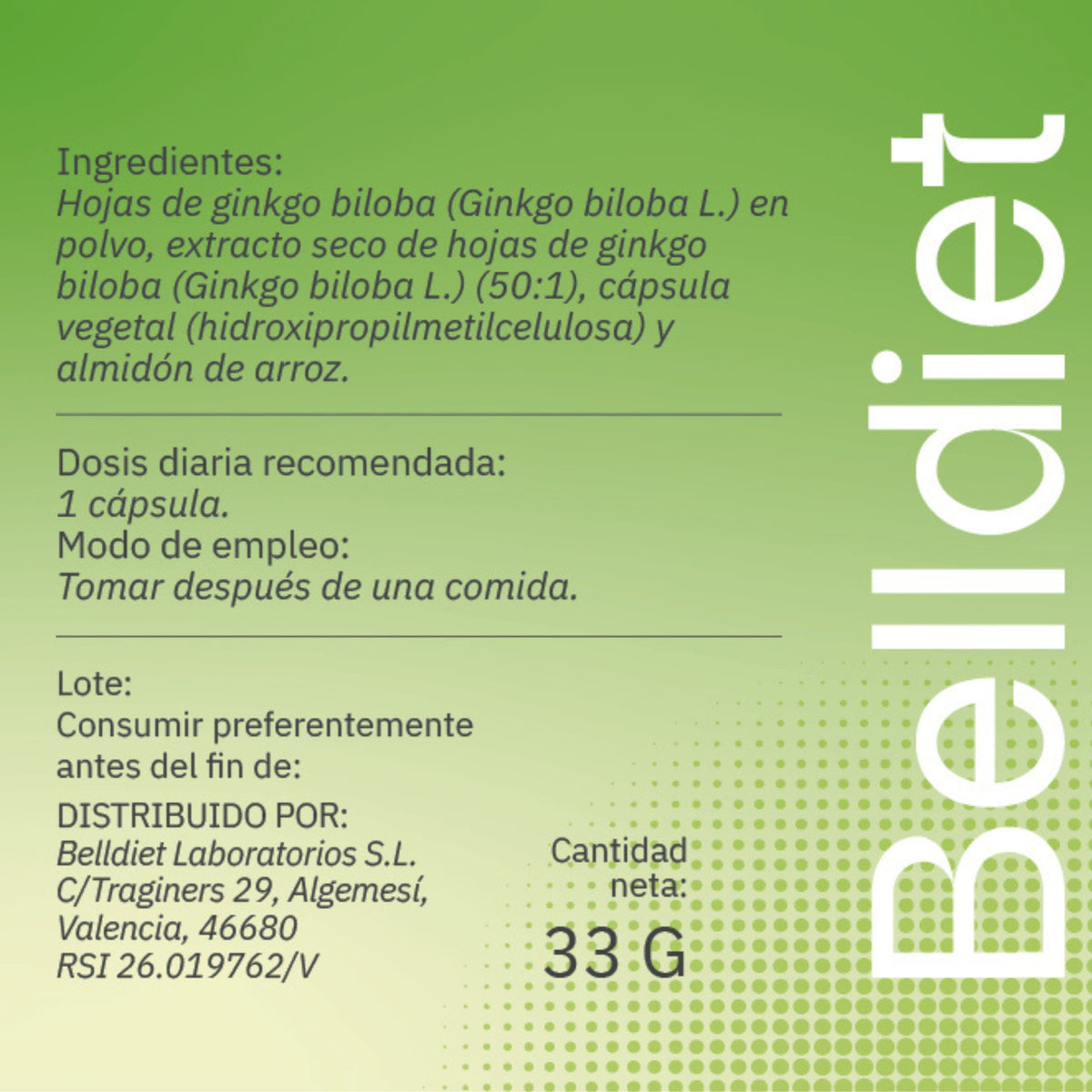 GINKGO BILOBA 45 CAPS VEGETALES Alta concentración - 7