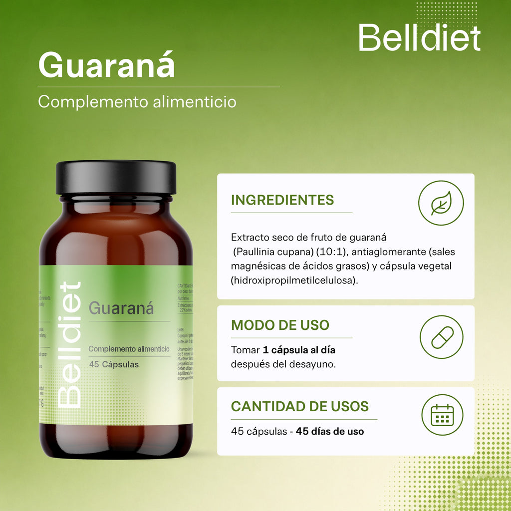 GUARANA 45 CAPS VEGETALES Alta concentración - 4