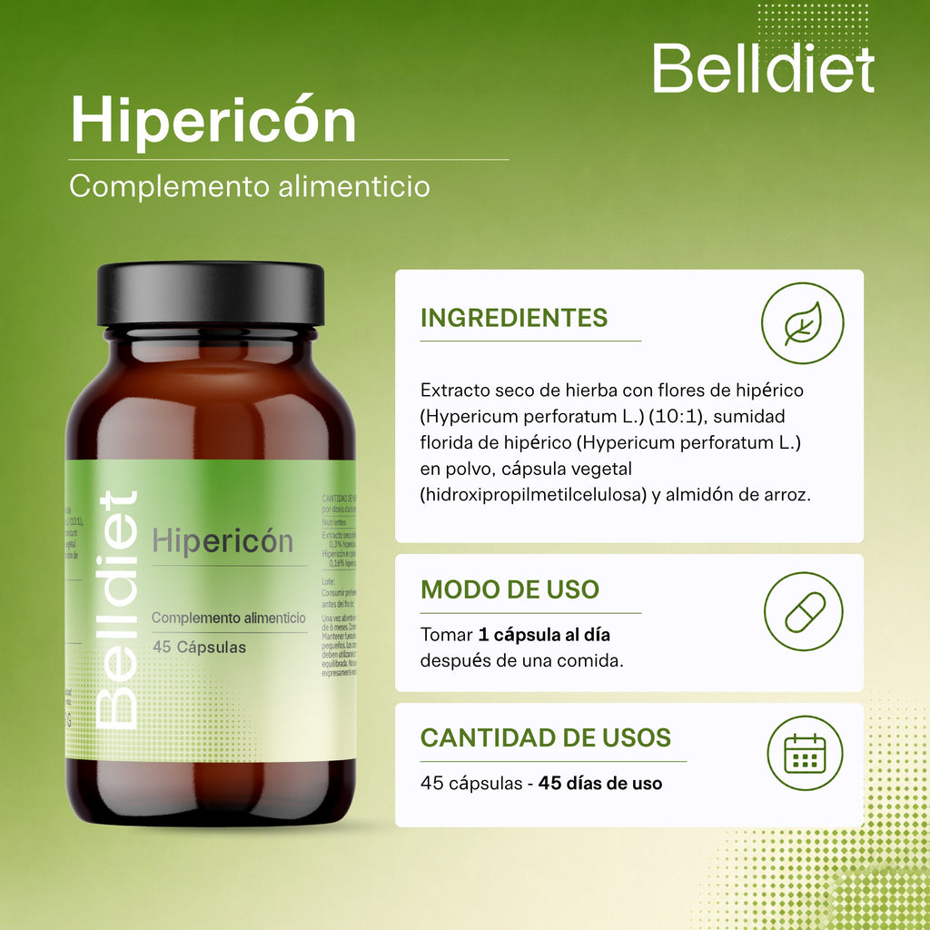HIPERICO 45 CAPS VEGETALES Alta concentración - 4