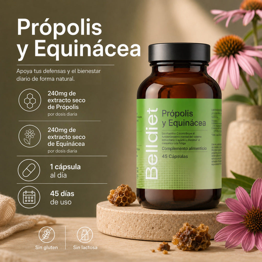 PROPOLIS + ECHINACEA 45 CAPS VEGETA Alta concentración - 2