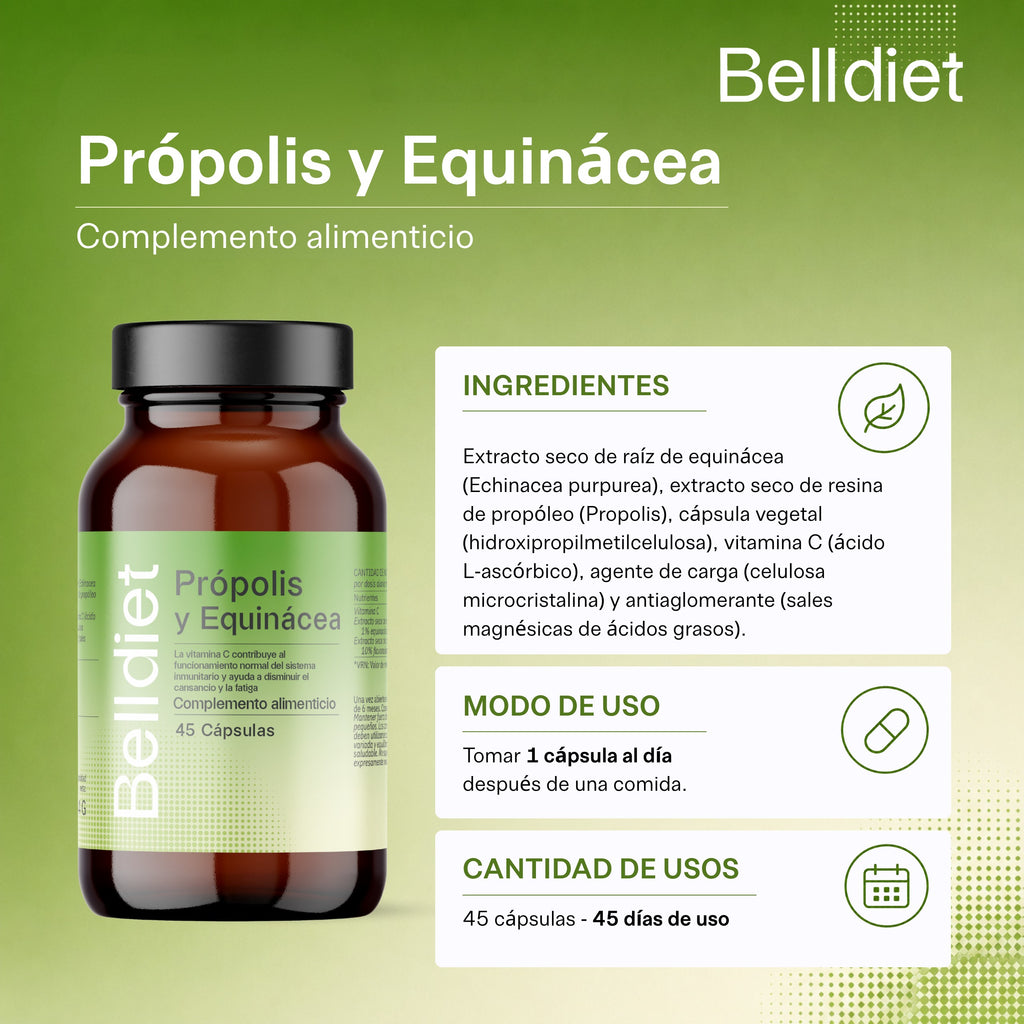 PROPOLIS + ECHINACEA 45 CAPS VEGETA Alta concentración - 4