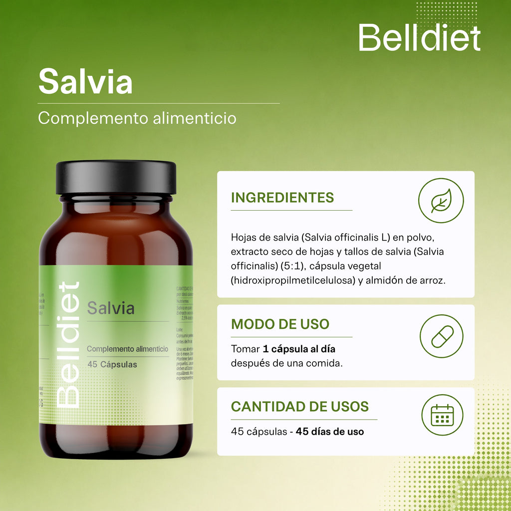 SALVIA 45 CAPS VEGETALES Alta concentración - 4