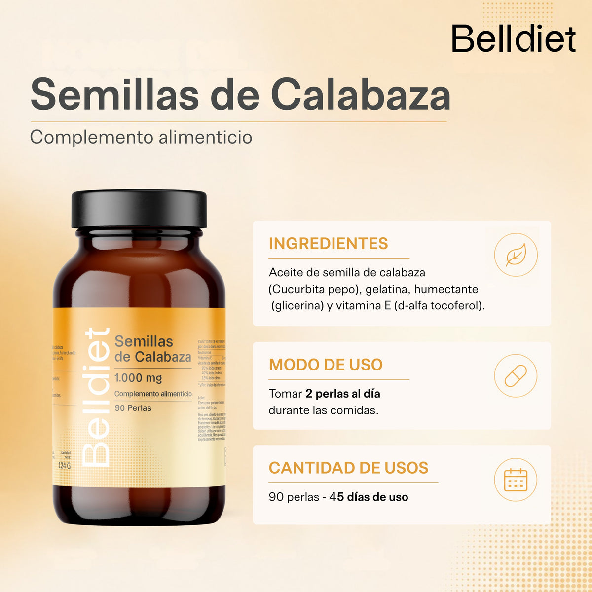 SEMILLAS DE CALABAZA 90 PERLAS 1000 MG - 4