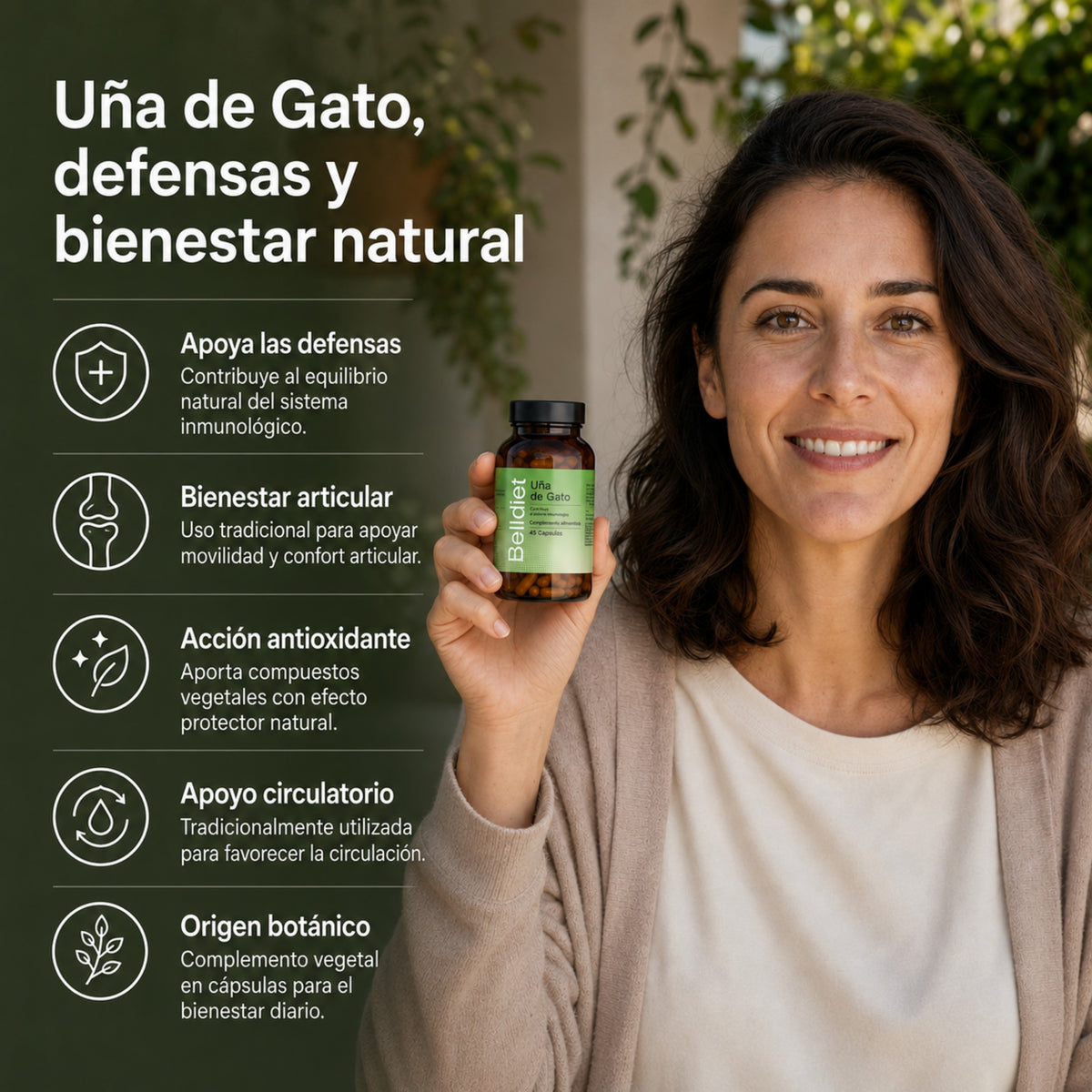 UÑA DE GATO 45 CAPS VEGETALES Alta concentración - 3