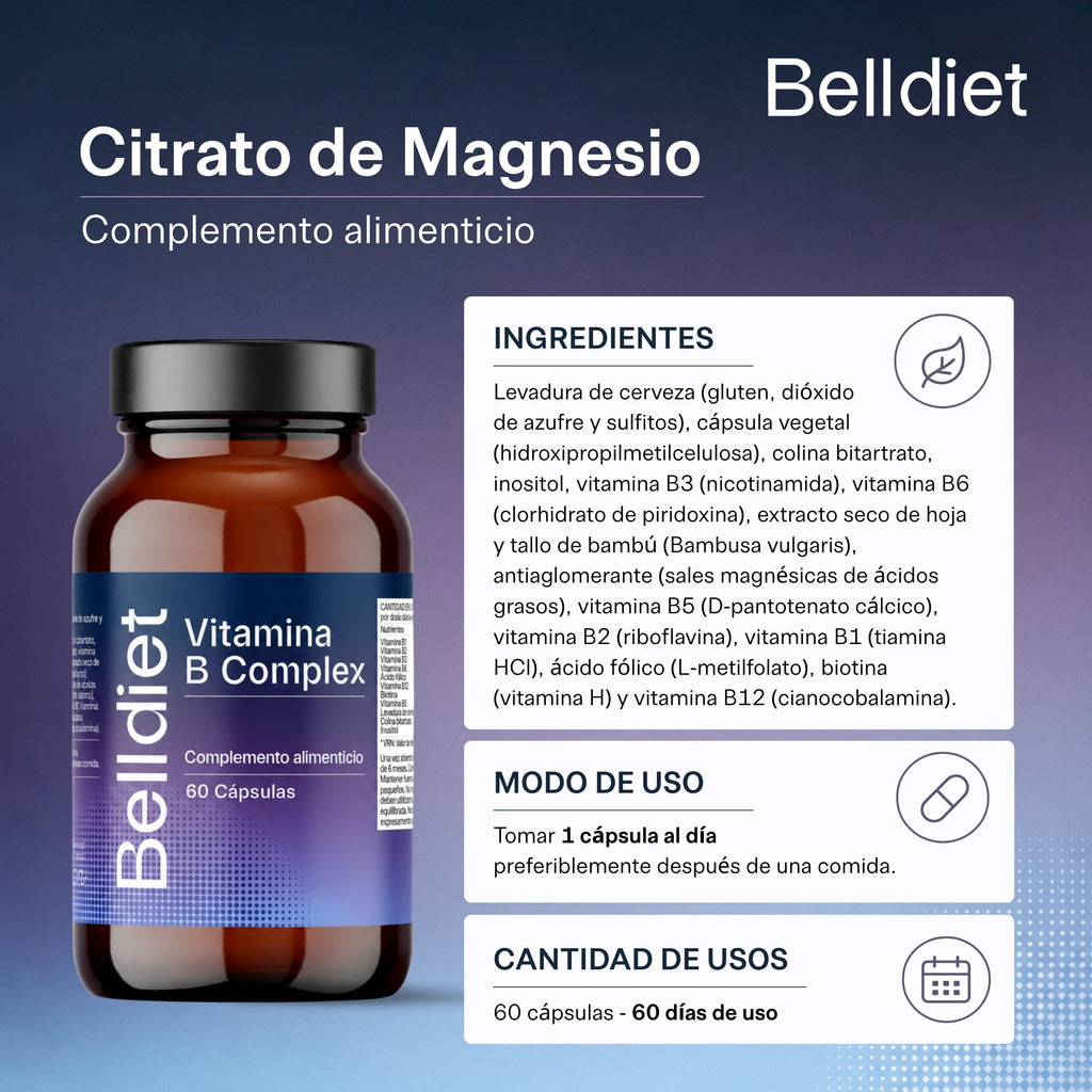 VITAMINA B COMPLEX 60 CAPS VEGETALE - 2