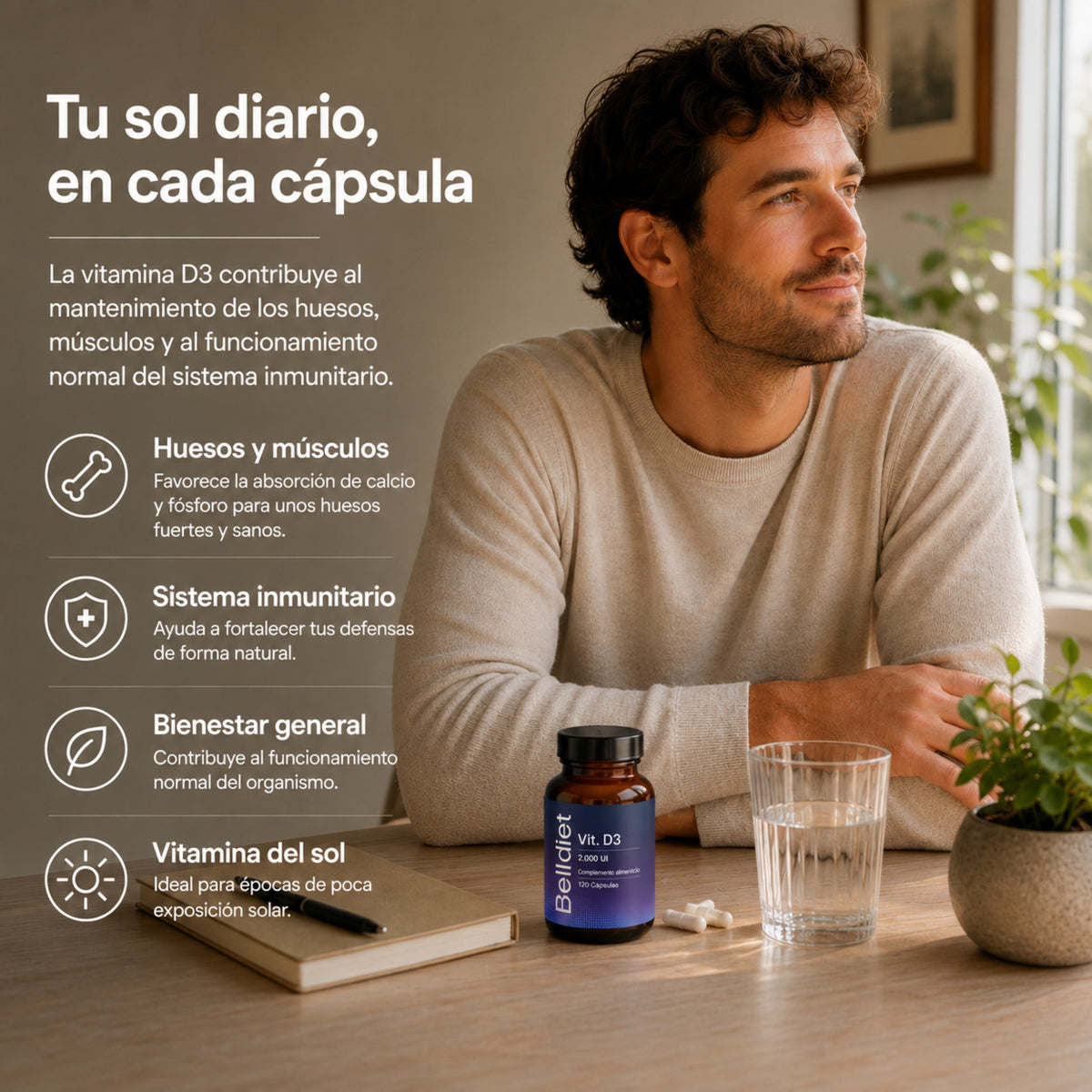 VITAMINA D3 120 CAPS VEGETALES - 3